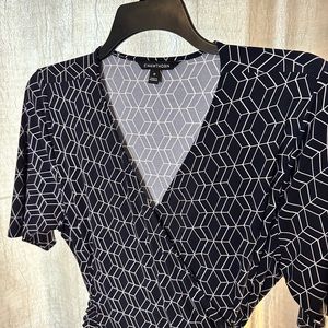 41 Hawthorn Dress Womens 2X Tie Back Stretch Printed Flowy Plus Size